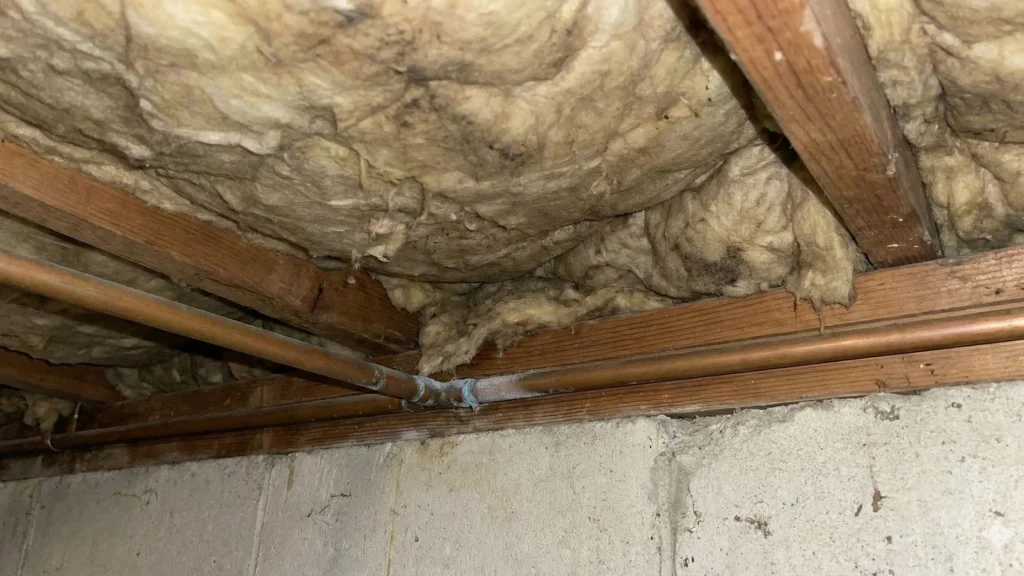 exposed frozen pipes