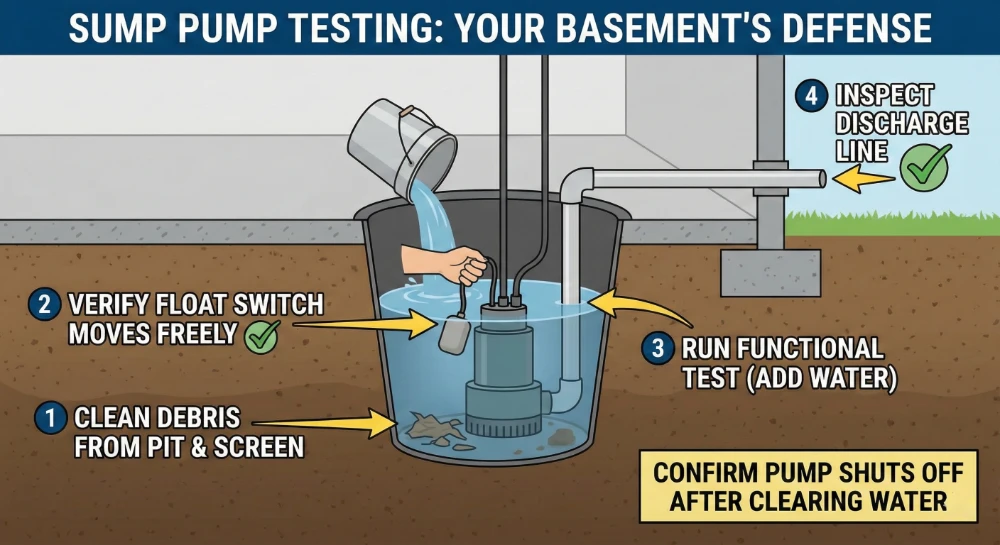 sump pump spring maintenacnce