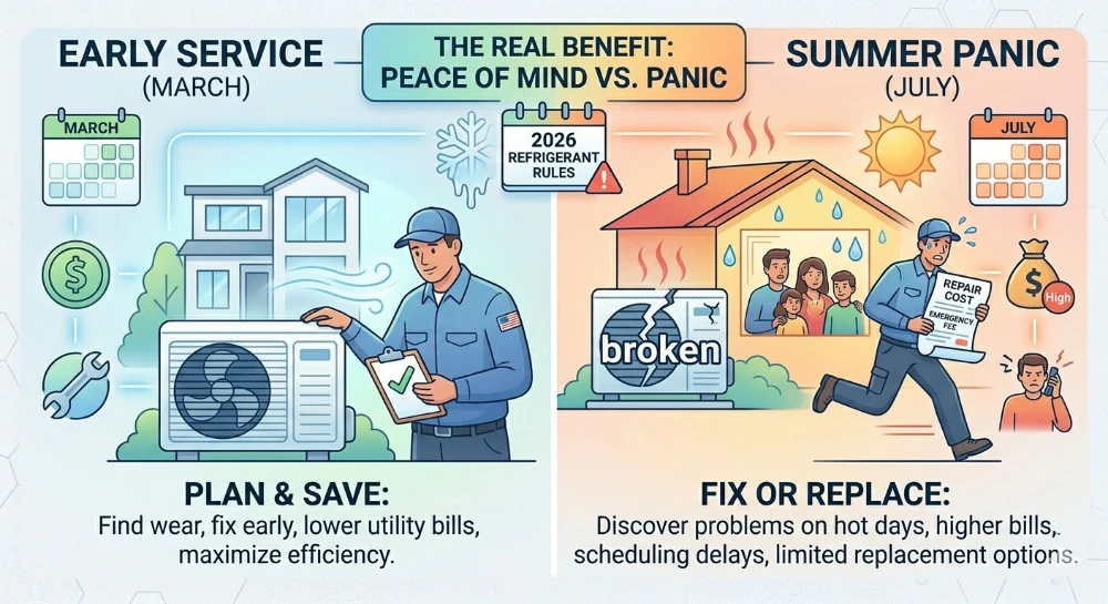 why march is the best time for ac service
