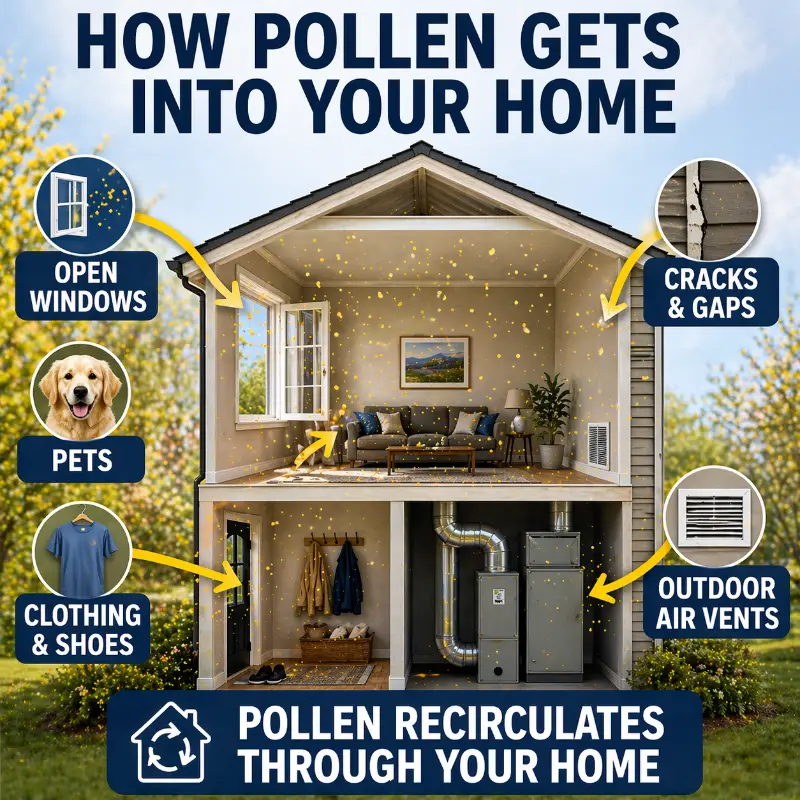 How pollen gets into your home 
