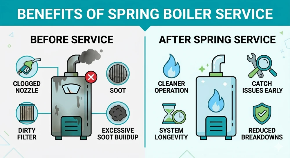 benefits of spring boiler service infographic